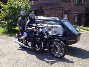 hearse and side car